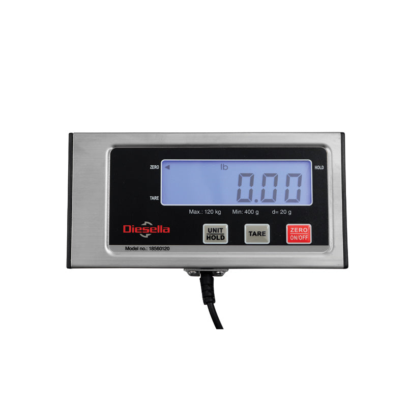 Pakkevægt 120 kg / inddeling 20 g (hus i rustfrit stål)