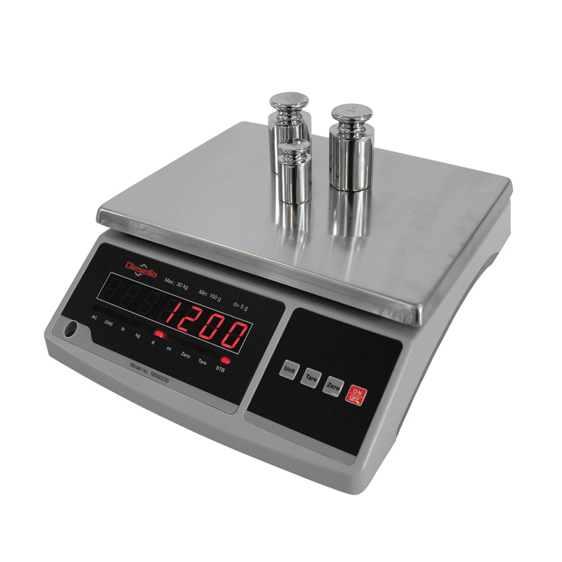Bordvægt 15 kg / inddeling 2,0 g med LED-display