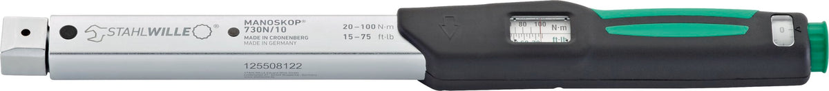 MANOSKOP 730N/10 momentnøgle 20–100 Nm, indstik 9 × 12 mm