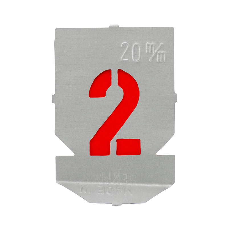 Stencilsæt med tal 0–9 med 20 mm tegnhøjde (10 dele)