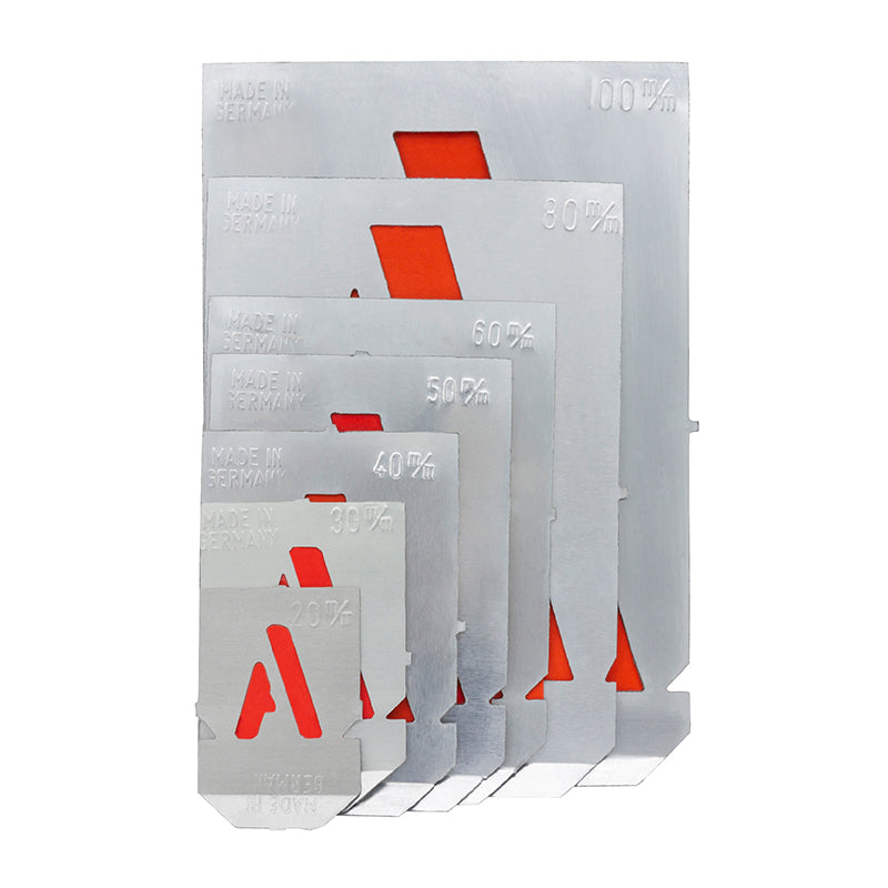 Stencilsæt med bogstaver A-Z+& med 30 mm tegnhøjde (27 dele)