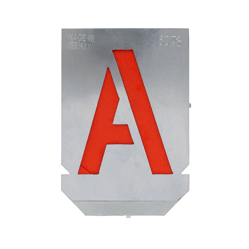 Stencilsæt med bogstaver A-Z+& med 60 mm tegnhøjde (27 dele)