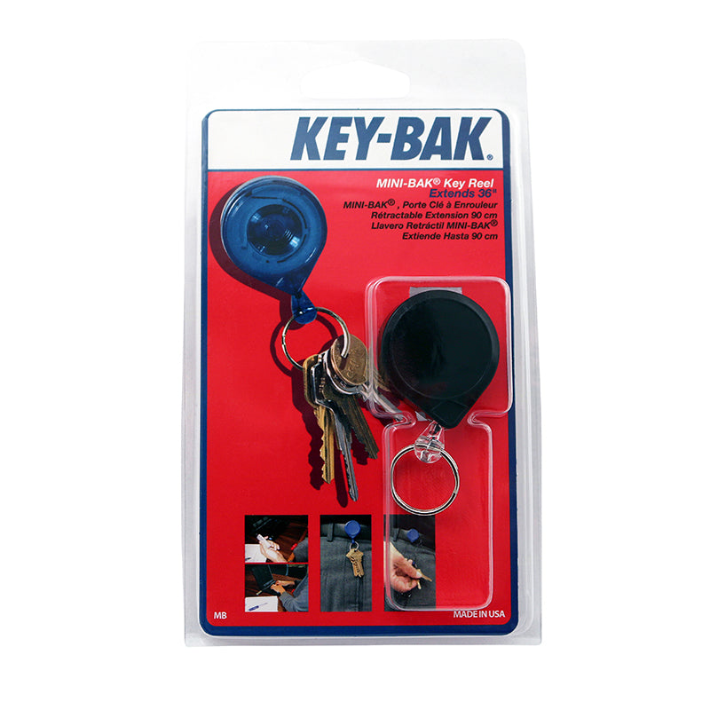 KEY-BAK nøglering Mini-Bak sort med clips