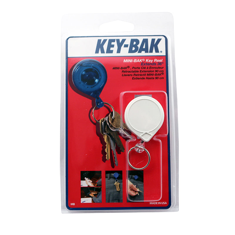 KEY-BAK nøglering Mini-Bak hvid med clips
