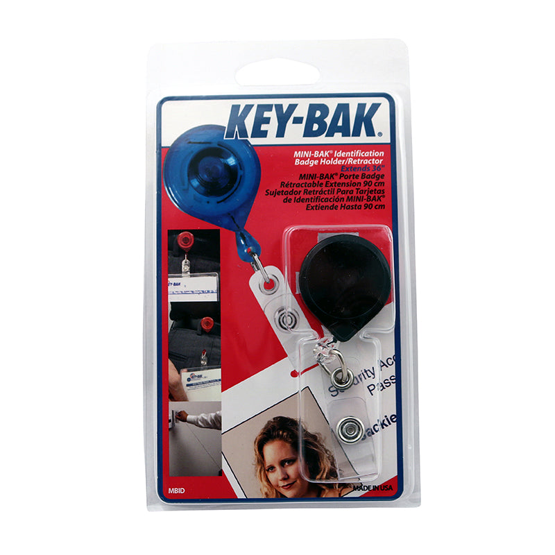 KEY-BAK ID-holder Mini-Bak sort med clips