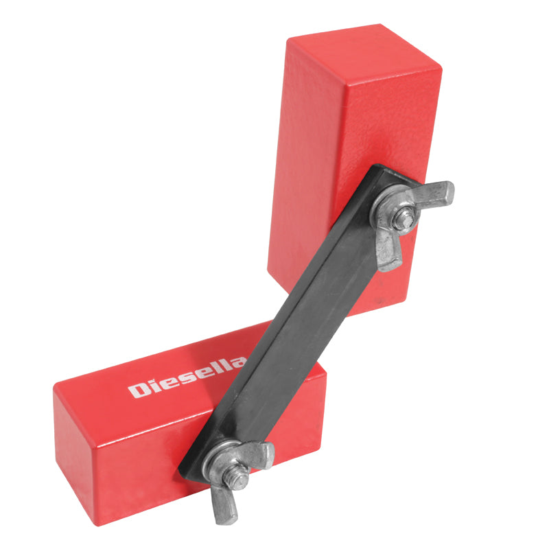 Magnetblok med 2 dobbeltmagneter 60 × 25 × 25 mm (118N)