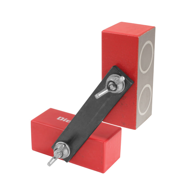Magnetblok med 2 dobbeltmagneter 60 × 25 × 25 mm (118N)