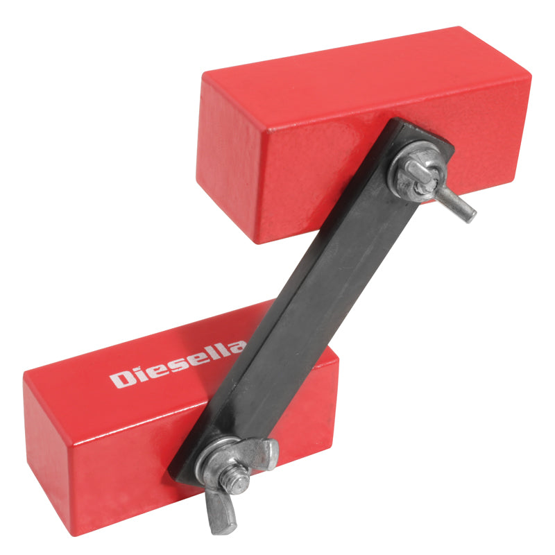 Magnetblok med 2 dobbeltmagneter 60 × 25 × 25 mm (118N)
