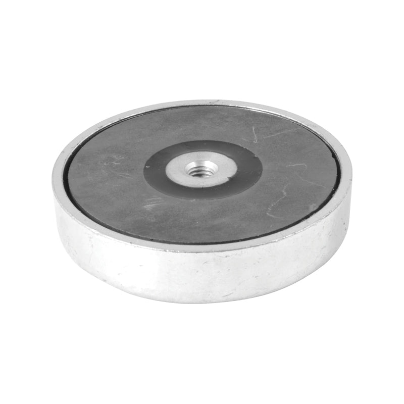 Ferrit-pottemagnet Ø80 mm med M8-gevindhul (550 N)
