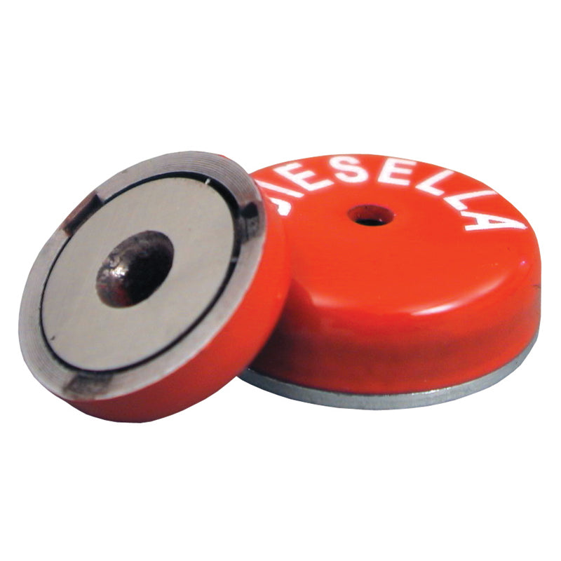 Lav Alnico-pottemagnet Ø19,0 × 7,75 mm med Ø3,50 mm hul (29N)