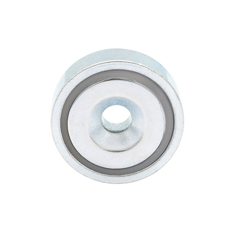 Lav neodym-pottemagnet Ø20 × 6,0 mm, undersænket hul Ø4,5 mm (8,5 kg)
