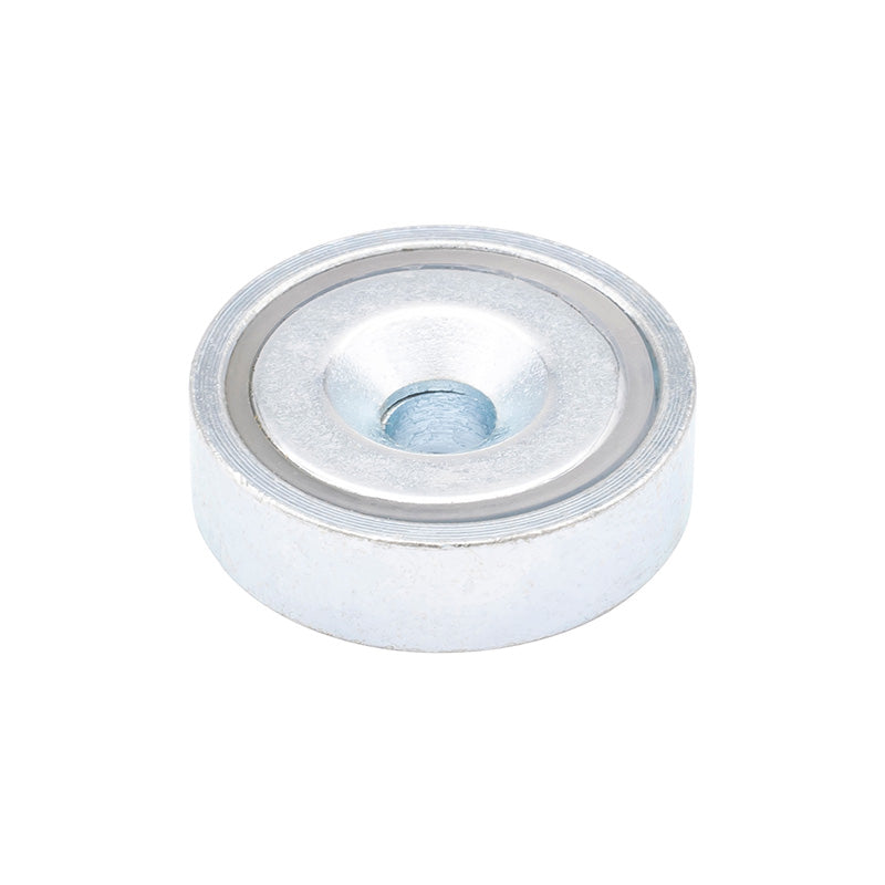 Lav neodym-pottemagnet Ø20 × 6,0 mm, undersænket hul Ø4,5 mm (8,5 kg)
