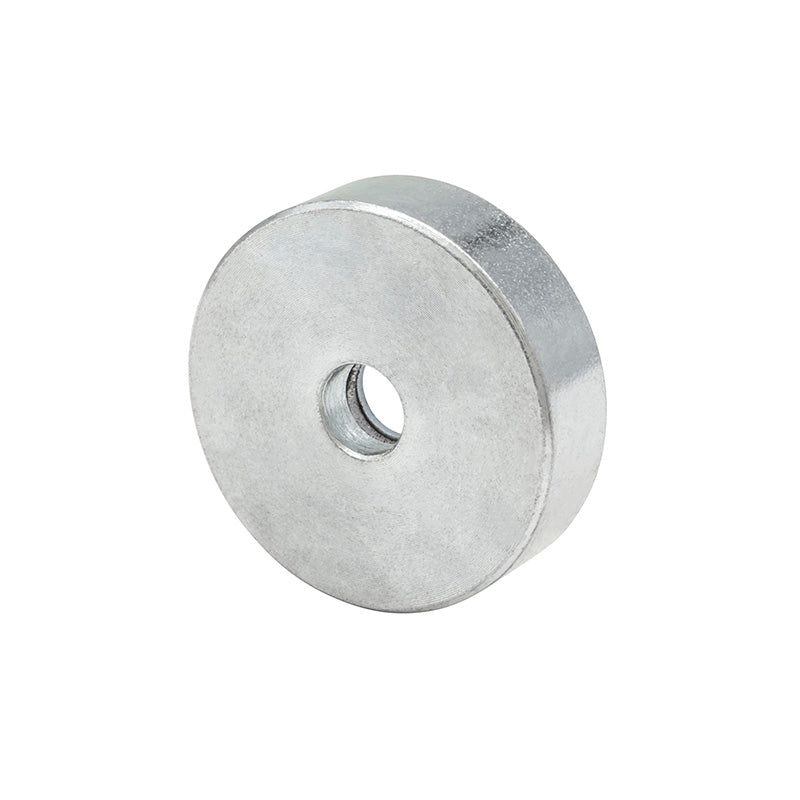 Lav neodym-pottemagnet Ø25 × 7,0 mm, undersænket hul Ø4,5 mm (14 kg)