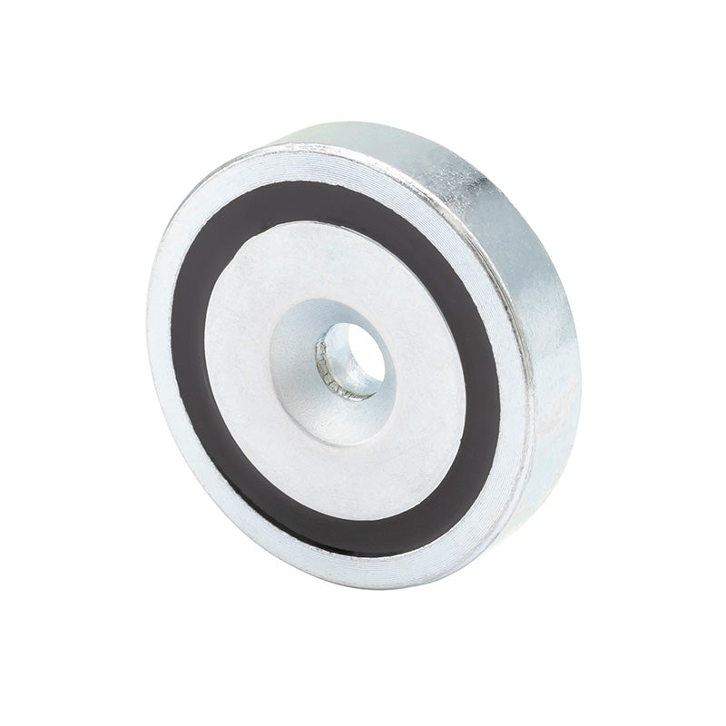 Lav neodym-pottemagnet Ø32 × 7,0 mm, undersænket hul Ø5,5 mm (23 kg)
