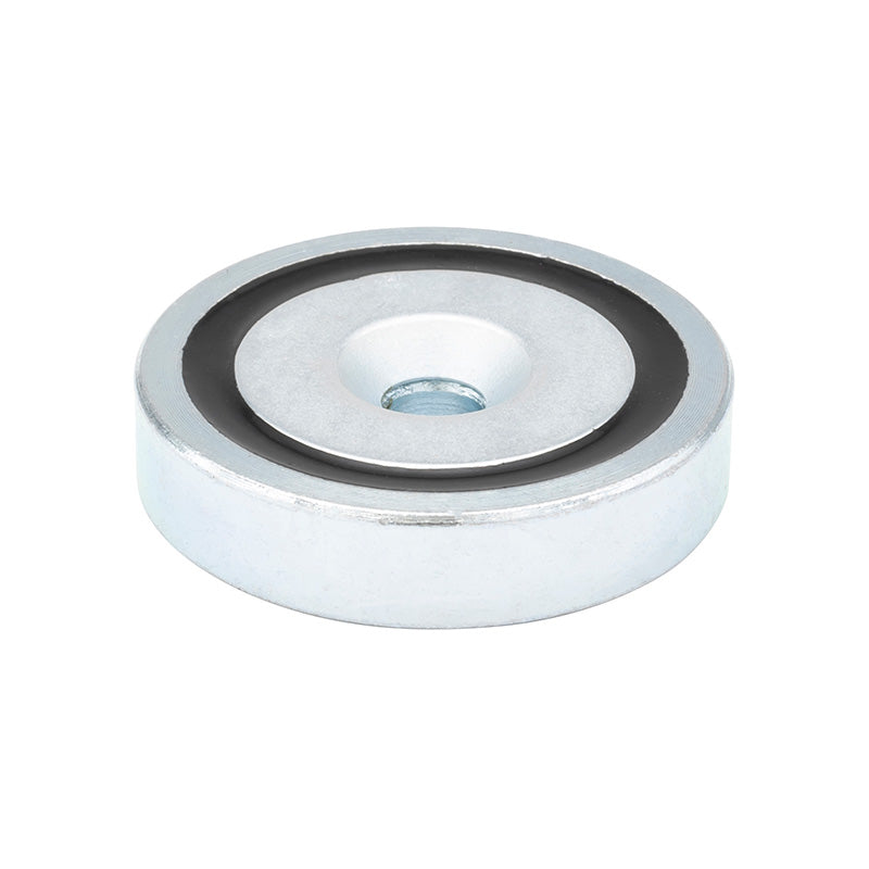 Lav neodym-pottemagnet Ø32 × 7,0 mm, undersænket hul Ø5,5 mm (23 kg)