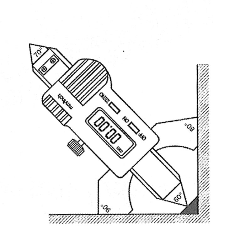 Digital svejsekantsømlære 0–25 mm (Model C)