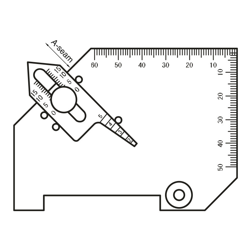Svejsekantsømlære universal CAM-type (Model E)