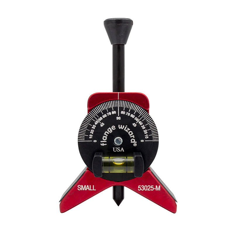 FLANGE WIZARD Centerhoved til 1"+ rør med magnet og vinkelskive med libelle