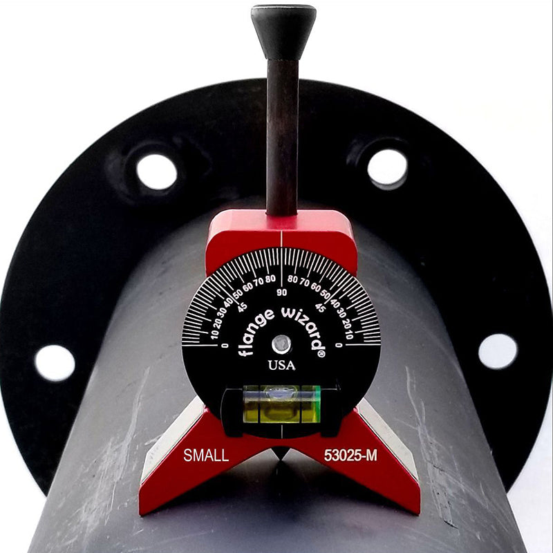 FLANGE WIZARD Centerhoved til 1"+ rør med magnet og vinkelskive med libelle