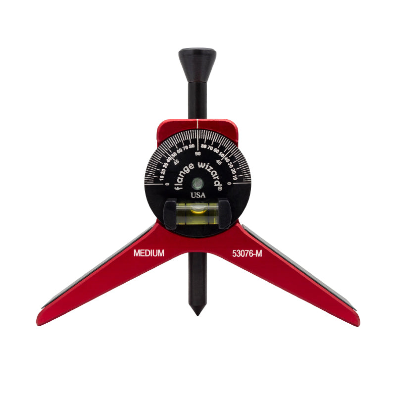 FLANGE WIZARD Centerhoved til 6"+ rør med magnet og vinkelskive med libelle