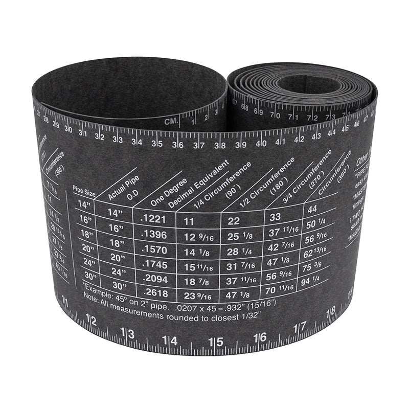 FLANGE WIZARD Wrap-Around WW-17 A Large til 6"-30" rør (120" længde / 5 1/4" bredde)