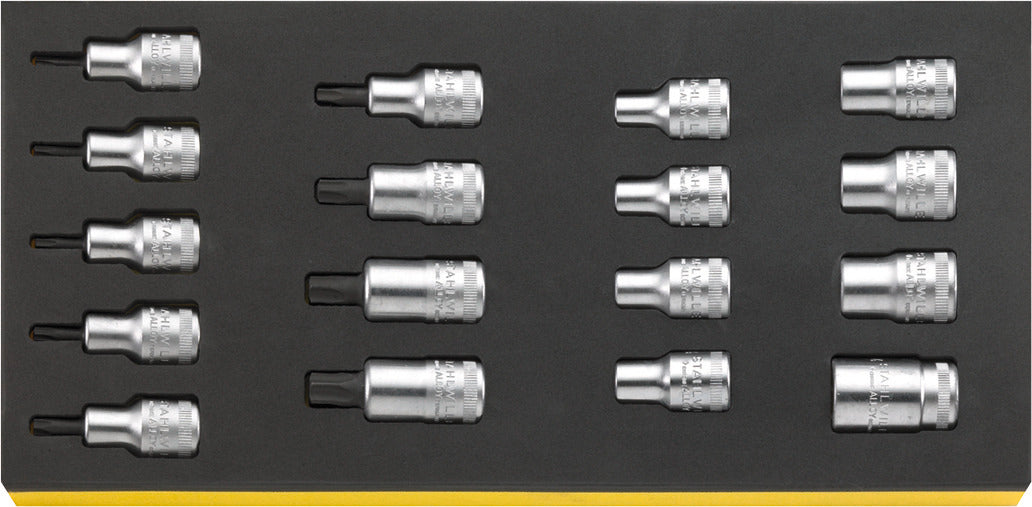TCS 50TX/54TX/17 TORX topnøglesæt, 17 dele