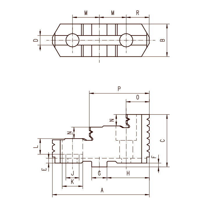 Hårde topbakker til 3-bakket centrerpatron Ø200 mm type 32xx/35xx (SGT 3500 3200–200)