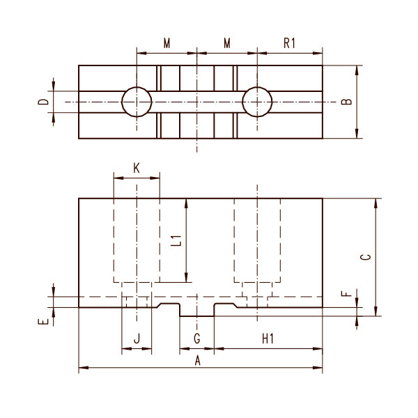Bløde topbakker til 2-bakket centrerpatron Ø200 mm type 3105 (SGM 3105–200)