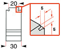 Centerbakke 125 mm til GT-skruestik (serie 2)