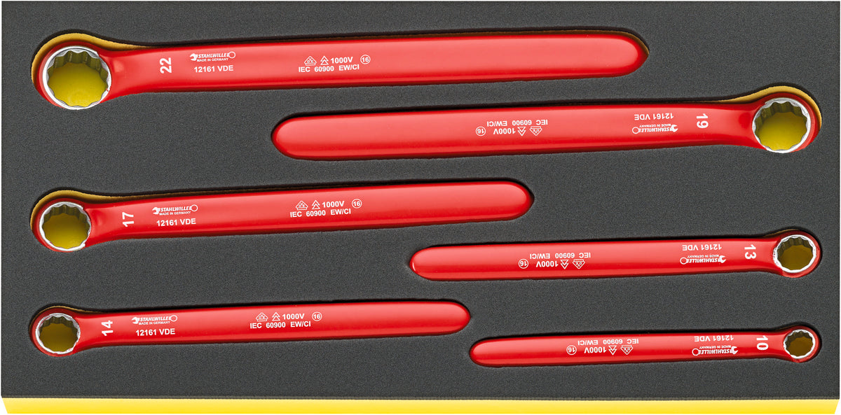 TCS 12161 VDE-ringnøglesæt 10–22 mm, 6 dele