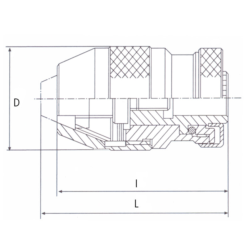 Selvspændende borepatron 1–16 mm B16 (heavy duty)