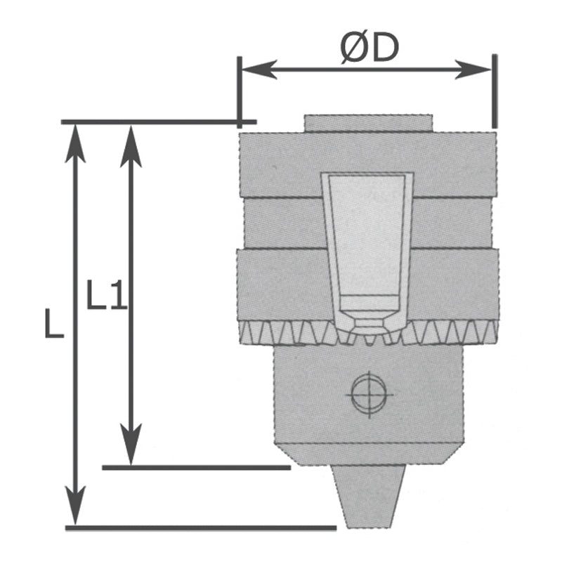 Tandkransborepatron 1,5–13 mm gevind 1/2–20UNF