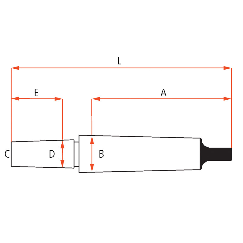 Indstiksdorn med MK-skaft MK 1 / B16