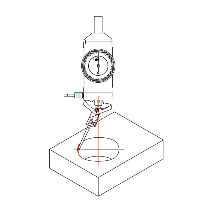 Centreringsapparat 0–3 mm med Ø10 mm skaft