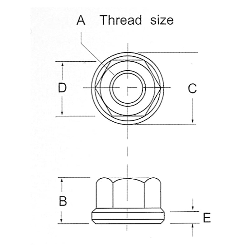 Flangemøtrik M12 HRC 30–40