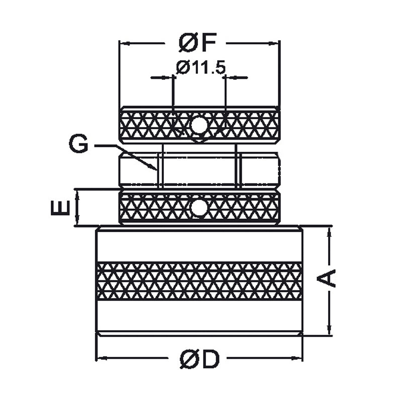 Skruebuk med magnet Ø60 mm højde 165–265 mm