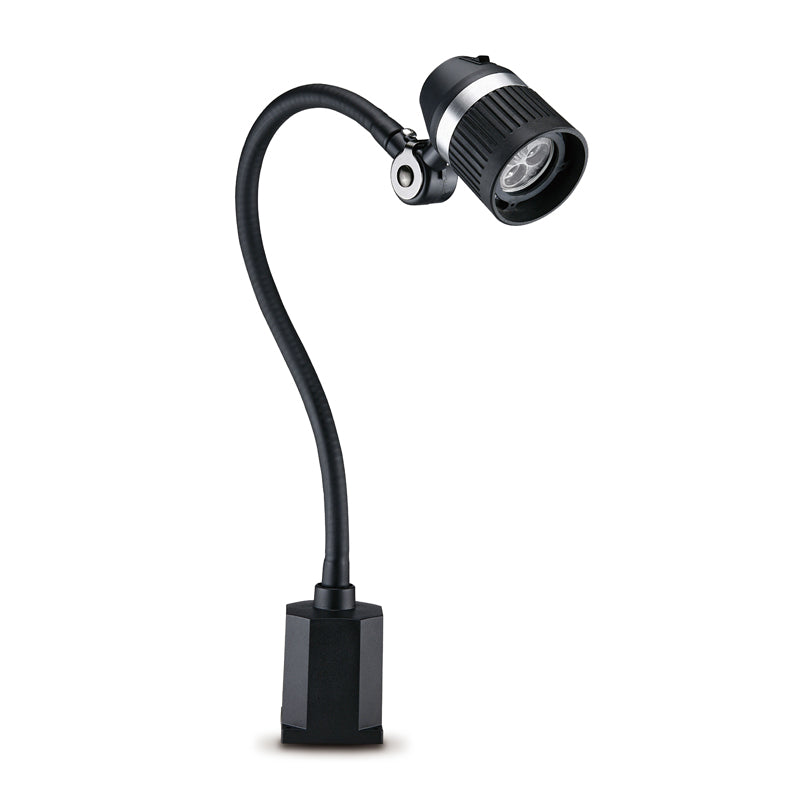 LED-maskinlys "DELTA" med 455 mm flex-arm AC+DC 24 V