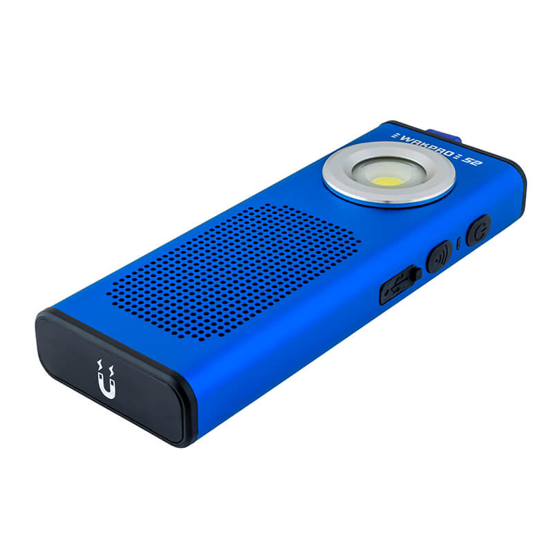 Arbejdslampe "S2" COB LED med genopladeligt batteri og 5 W Bluetooth-højttaler
