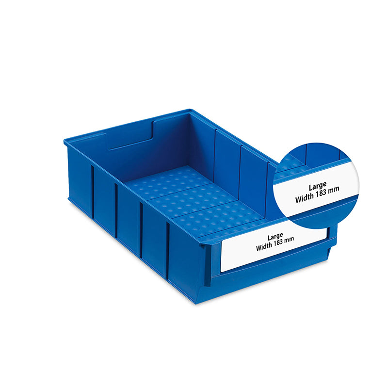 Etiket bred version til lagerkasse med bredde 183 mm (60 stk. pr. pakning)