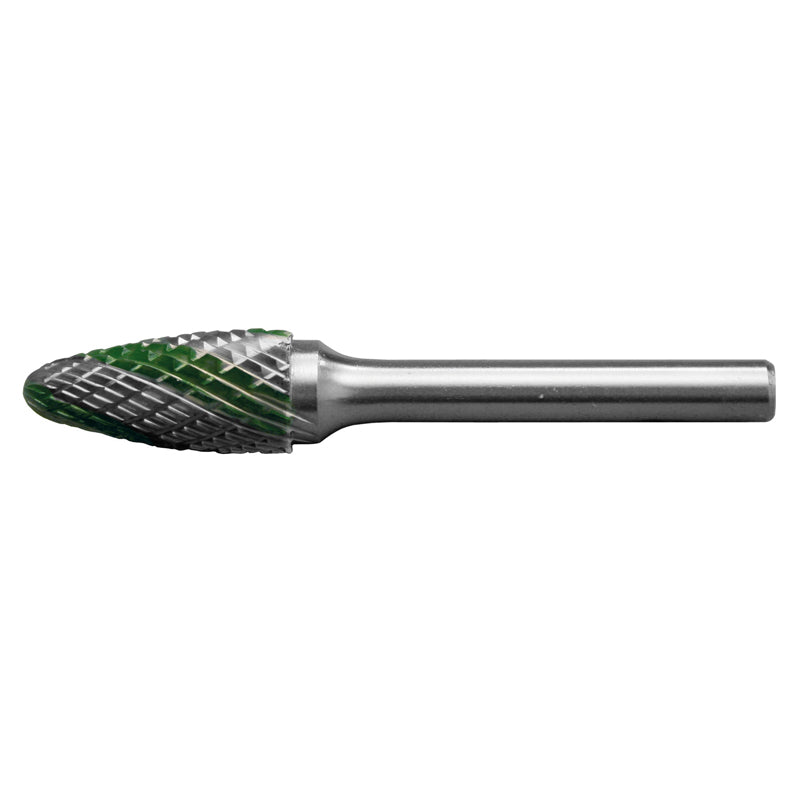 Fræsestift HM Ø6 × 18 mm form F (Speedcut) med Ø6 mm skaft