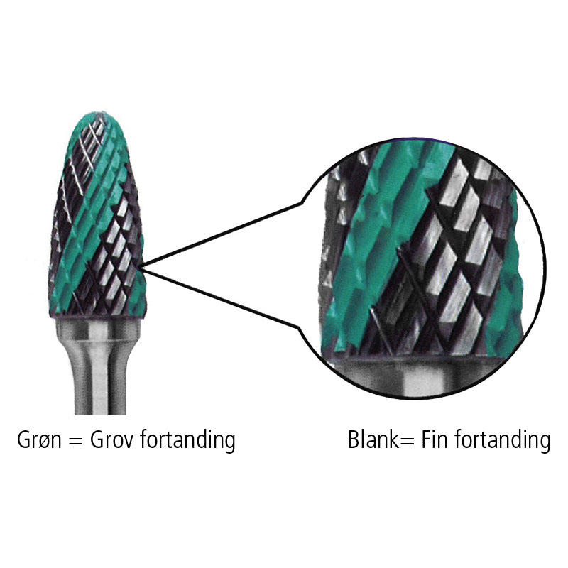 Fræsestift HM Ø6 × 18 mm form G (Speedcut) med Ø6 mm skaft