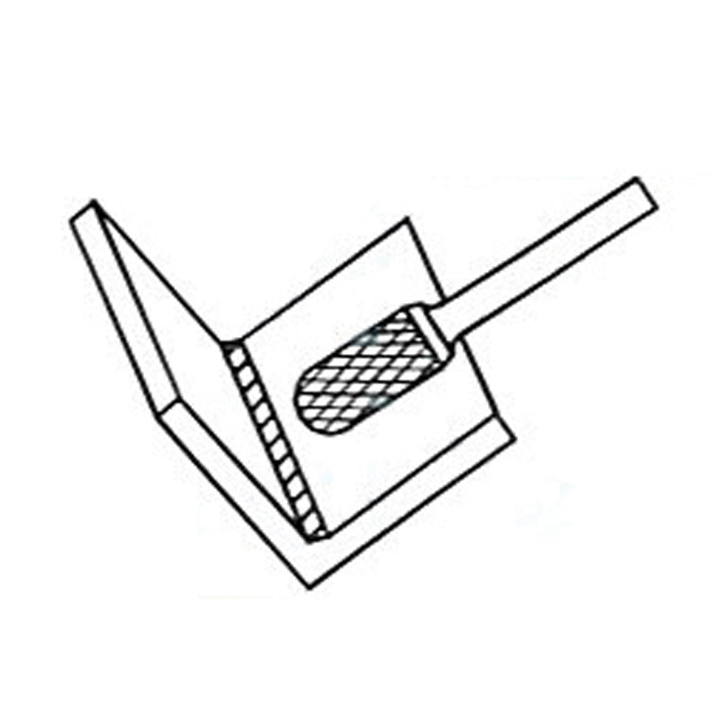 Fræsestift HM Ø8 × 18 mm form C (Single cut) med Ø6 mm skaft