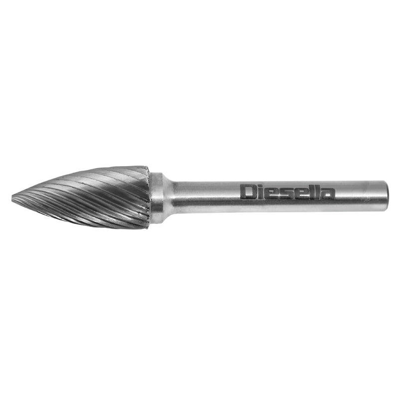 Fræsestift HM Ø6 × 18 mm form G (Single cut) med Ø6 mm skaft