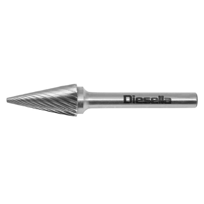 Fræsestift HM Ø6 × 18 mm form M (Single cut) med Ø6 mm skaft