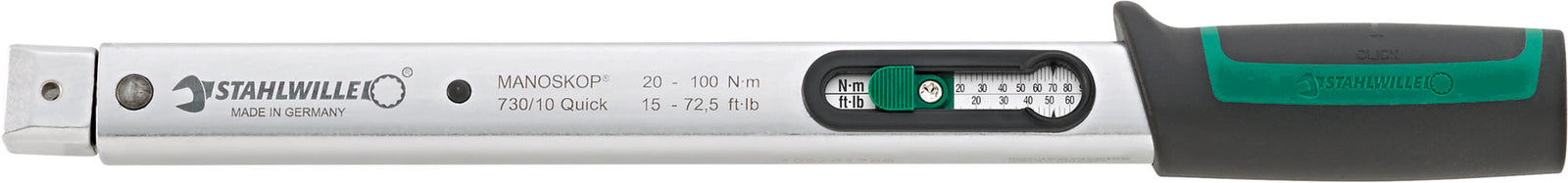 MANOSKOP 730/10 Quick momentnøgle 20–100 Nm, indstik 9 × 12 mm