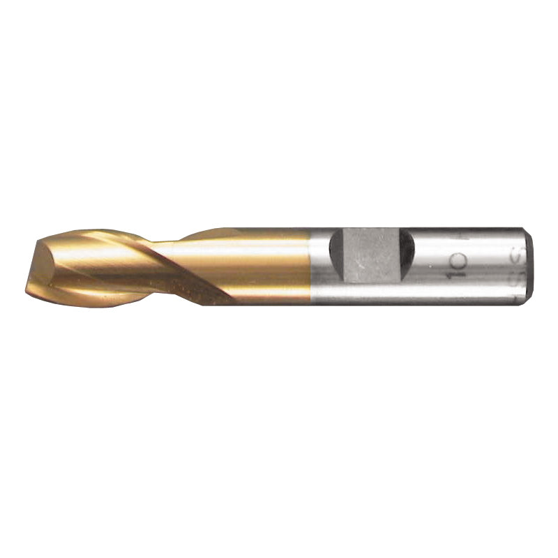 Endefræser 14 mm HSS-TiN Z=2 DIN 327 form D