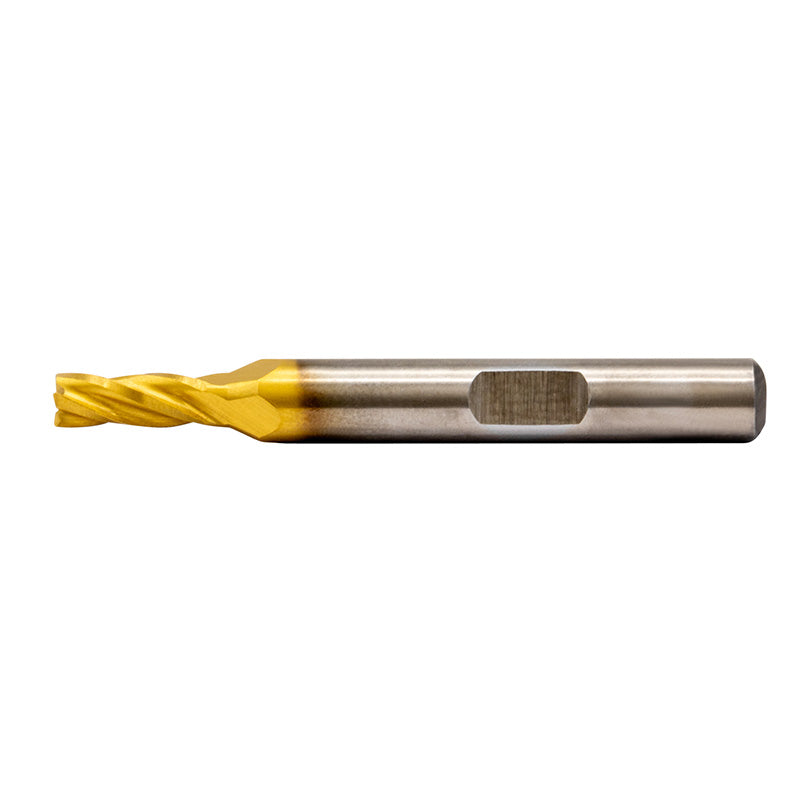 Endefræser 4 mm HSS-TiN Z=4 DIN 844