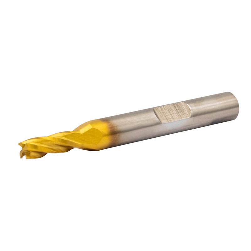 Endefræser 4 mm HSS-TiN Z=4 DIN 844