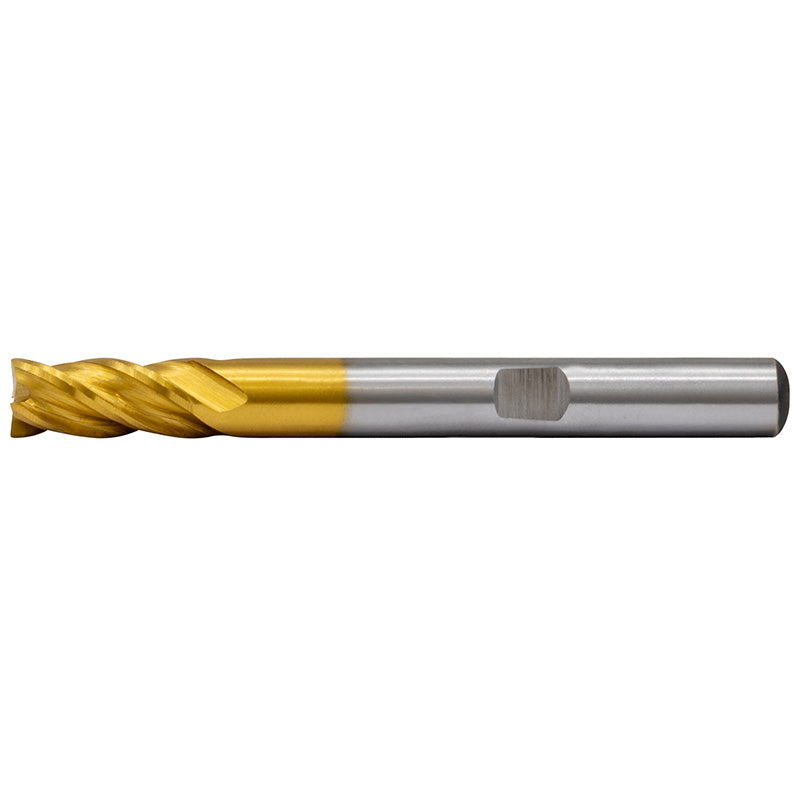 Endefræser 6 mm HSS-TiN Z=4 DIN 844