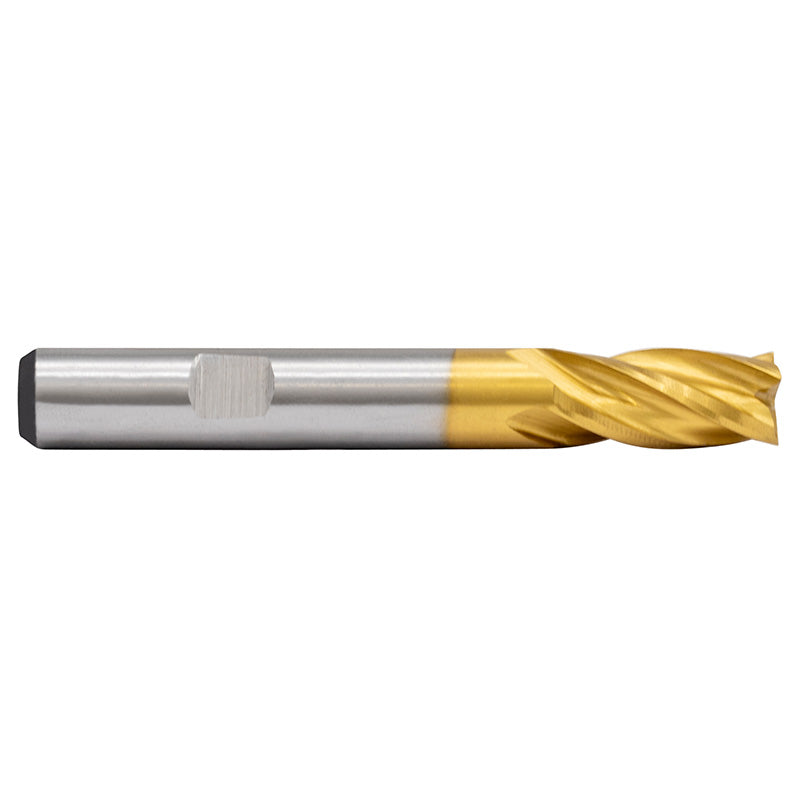 Endefræser 10 mm HSS-TiN Z=4 DIN 844